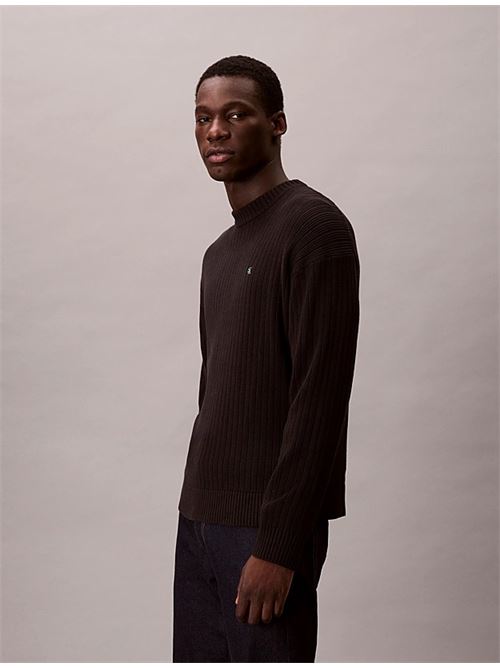 ls vertical texture cttn crewnk CALVIN KLEIN JEANS | LV04RD314GUB1